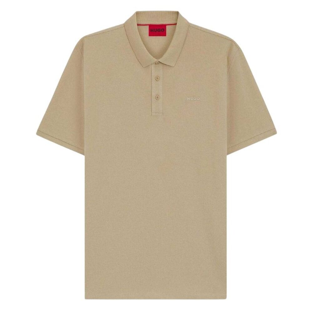 Hugo Mens Logo Pique Polo Shirt / Beige